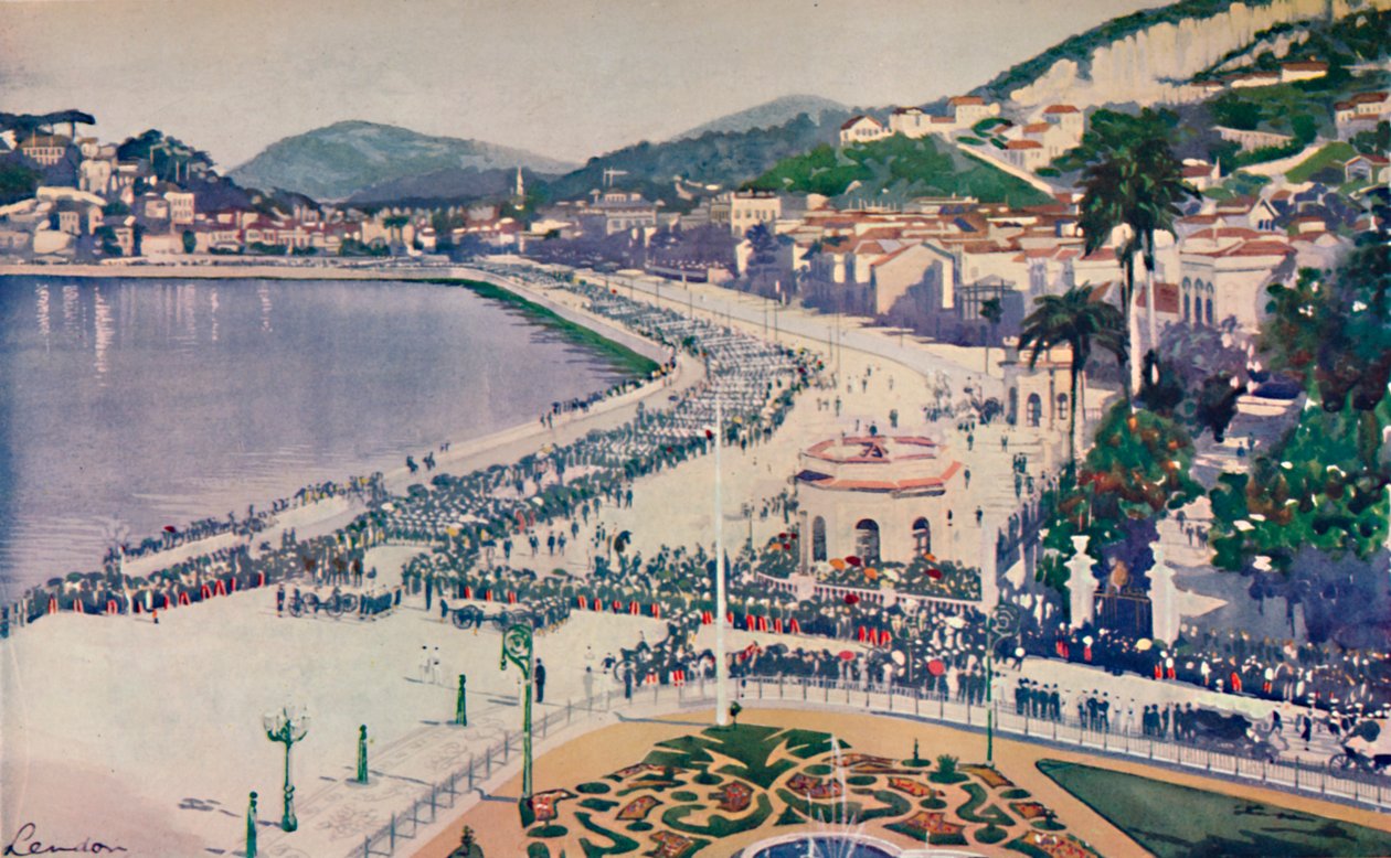 The Praia da Lapa and Praca da Gloria by Unbekannt