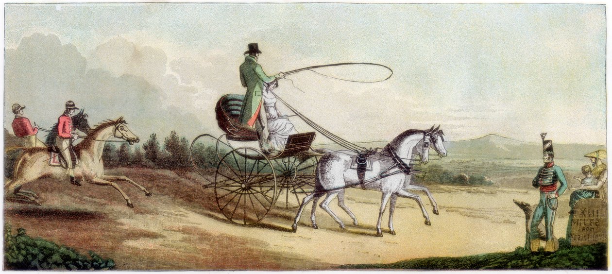 The Prince Regent Driving Mrs Q on the Road to Brighton by Unbekannt