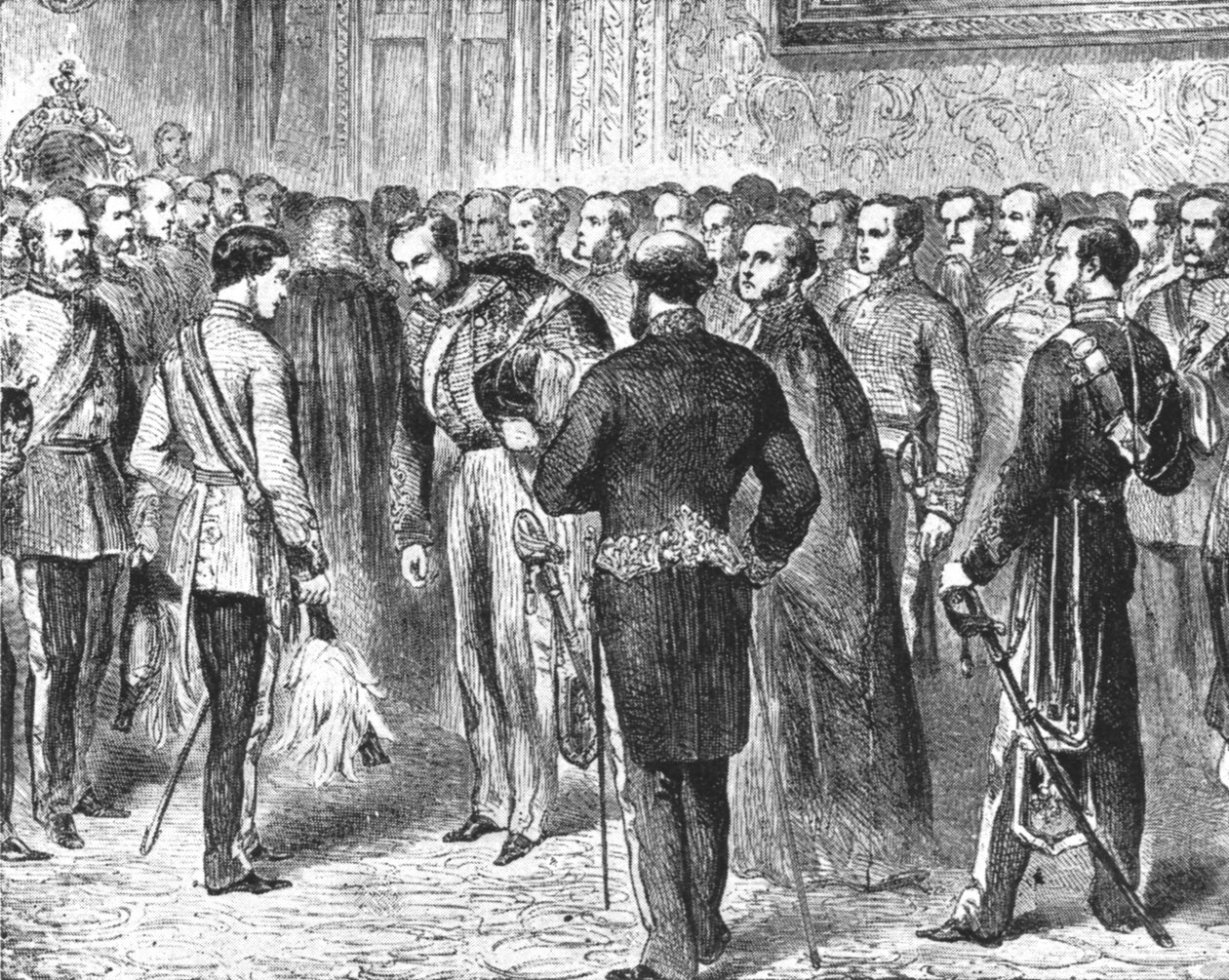 The Prince of Wales Holding his First Levee, February 18, 1863 by Unbekannt