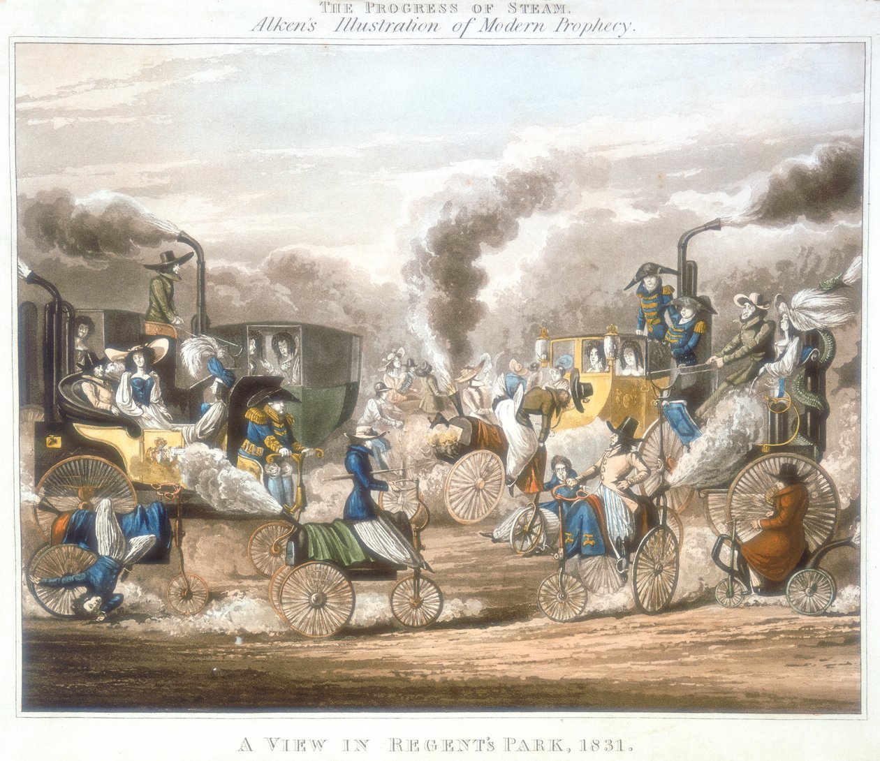 The Progress of Steam. A View in Regents Park by Unbekannt