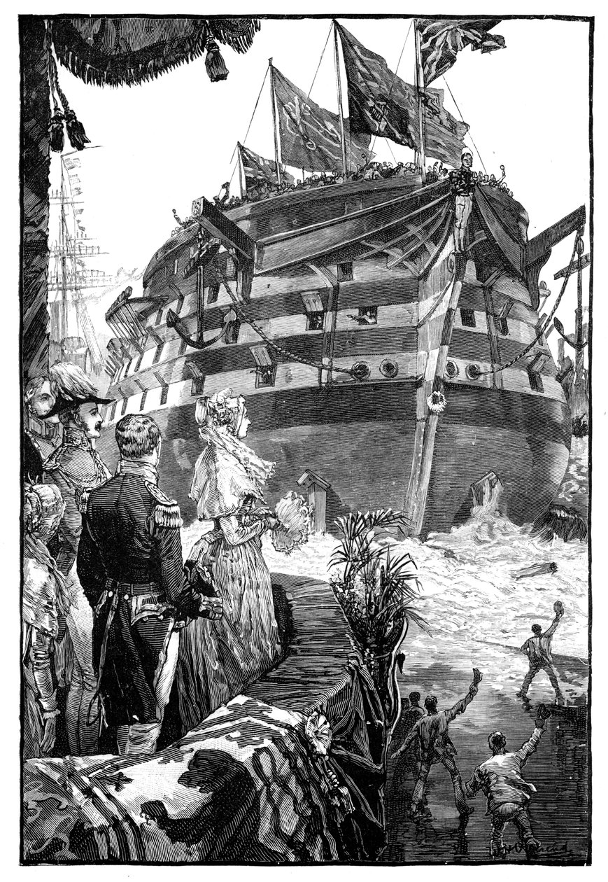 The Queen at the Launch of Trafalgar by Unbekannt