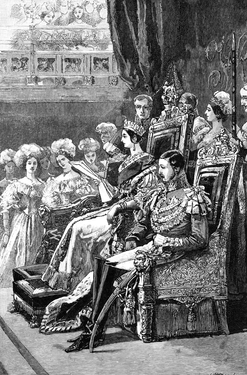 The Queen Opening Parliament by Unbekannt