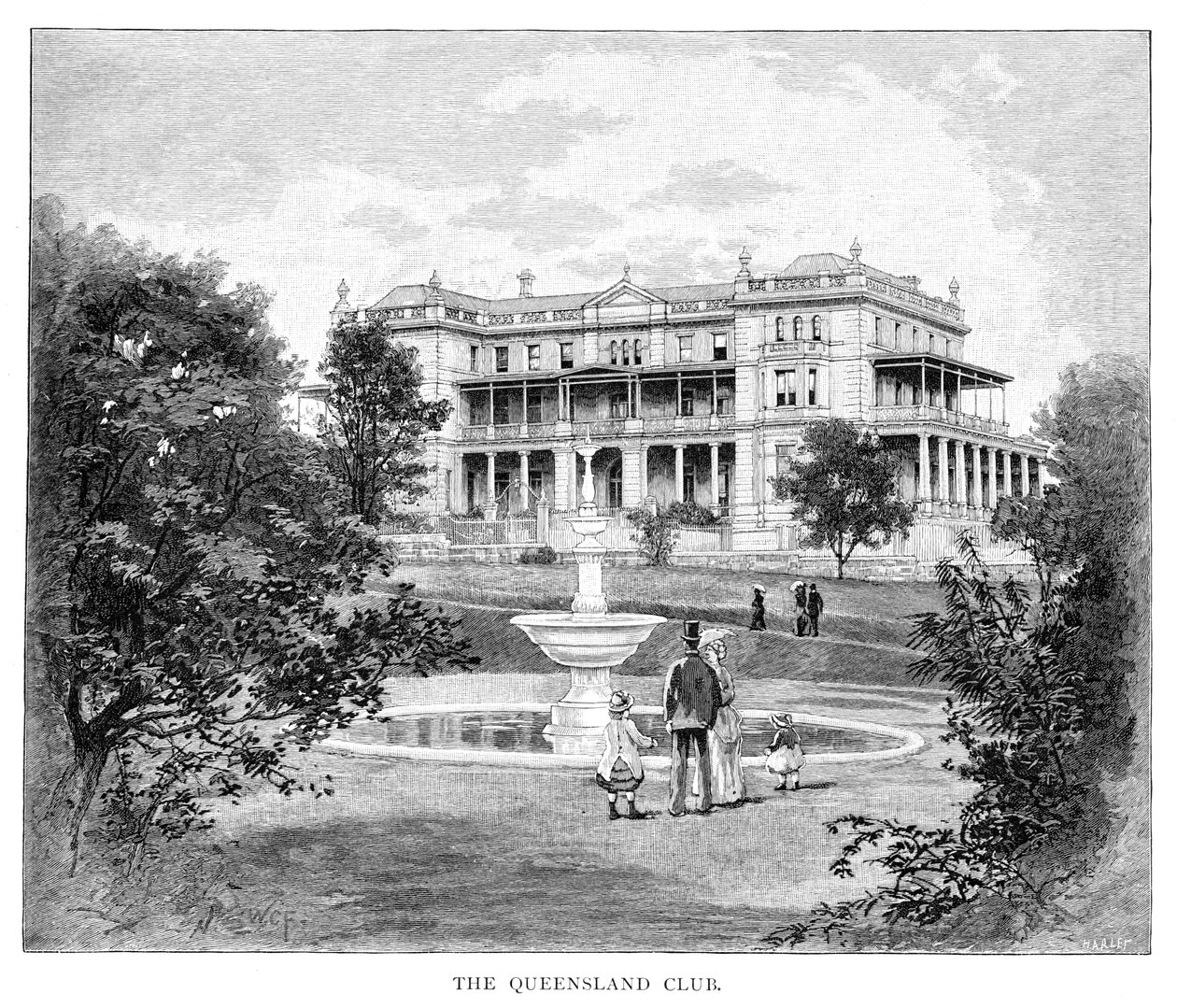 The Queensland Club, Australia, 1886 by Unbekannt