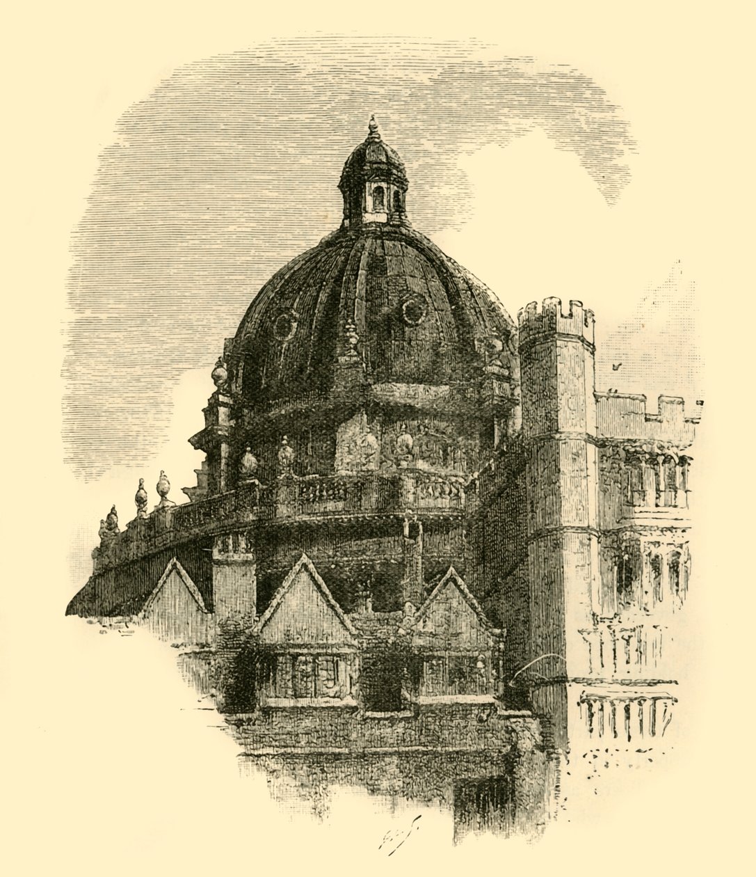 The Radcliffe Library, from the Quadrangle of Brasenose by Unbekannt
