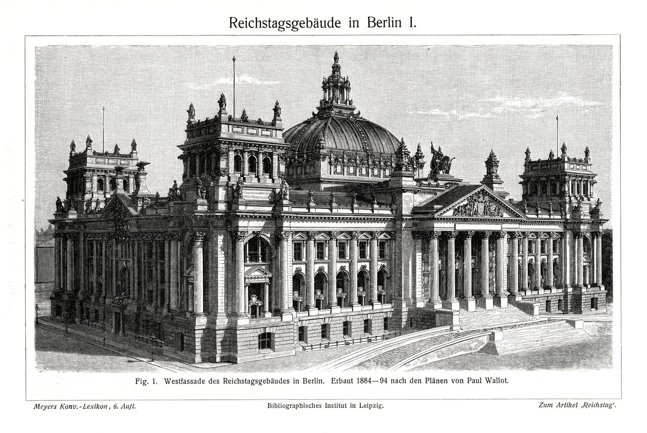 The Reichstag, Berlin, Germany by Unbekannt