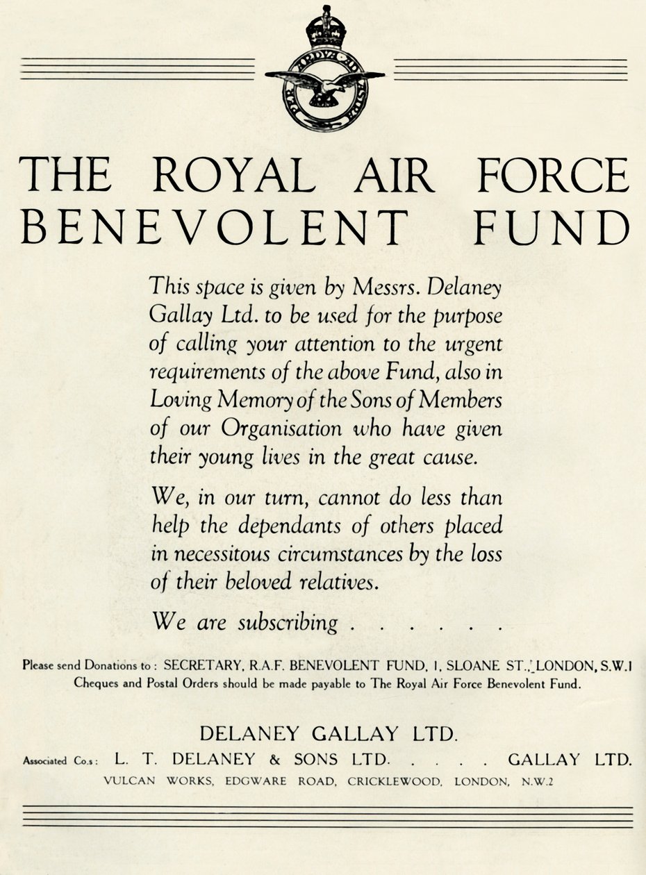 The Royal Air Force Benevolent Fund by Unbekannt
