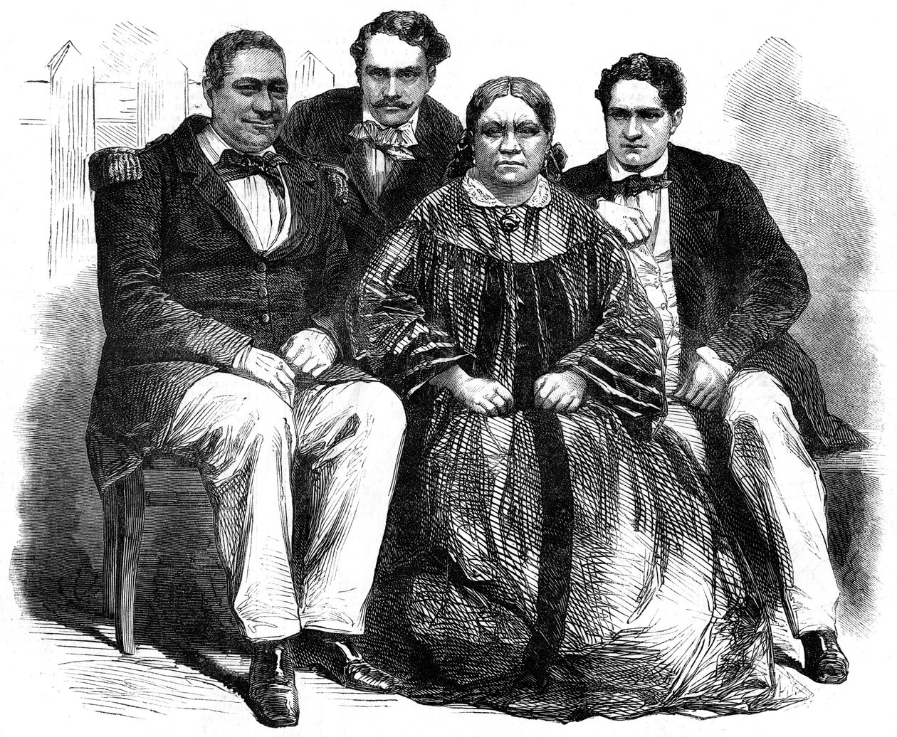 The Royal Family of Tahiti, 1864 by Unbekannt