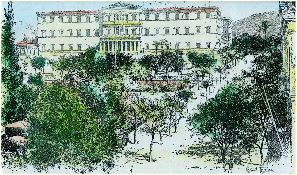 The Royal Palace, Athens, Greece, c1890 by Unbekannt