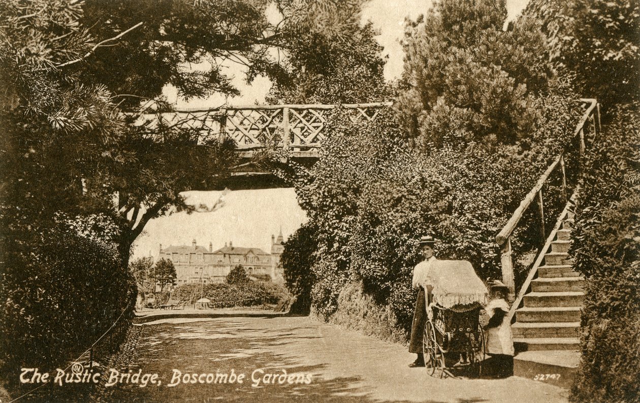 The Rustic Bridge, Boscombe Gardens, Bournemouth, Dorset by Unbekannt