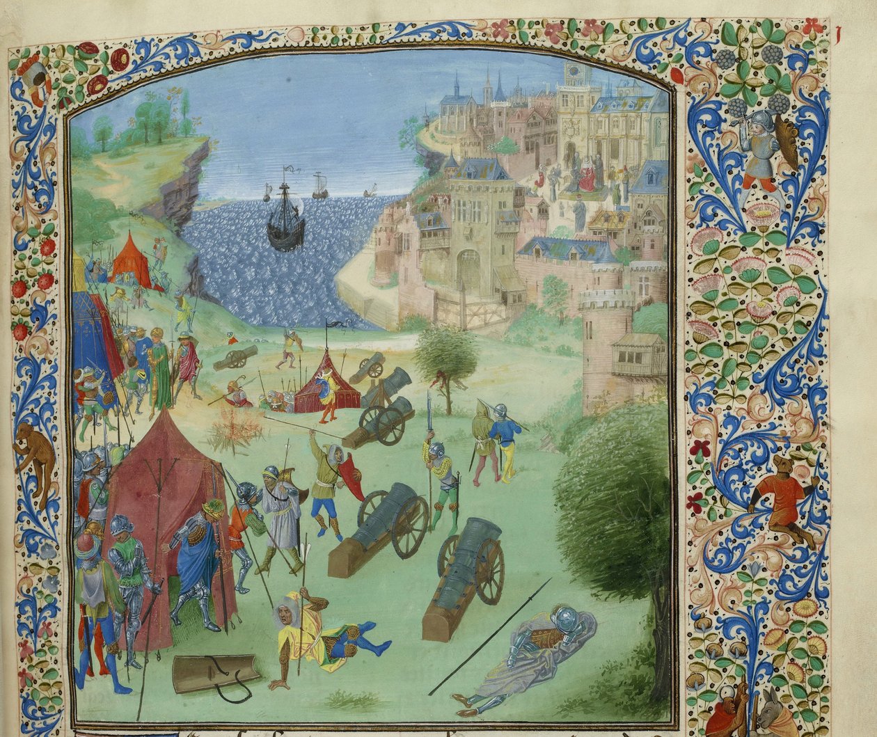 The Siege of Lisbon, 1384 by Unbekannt