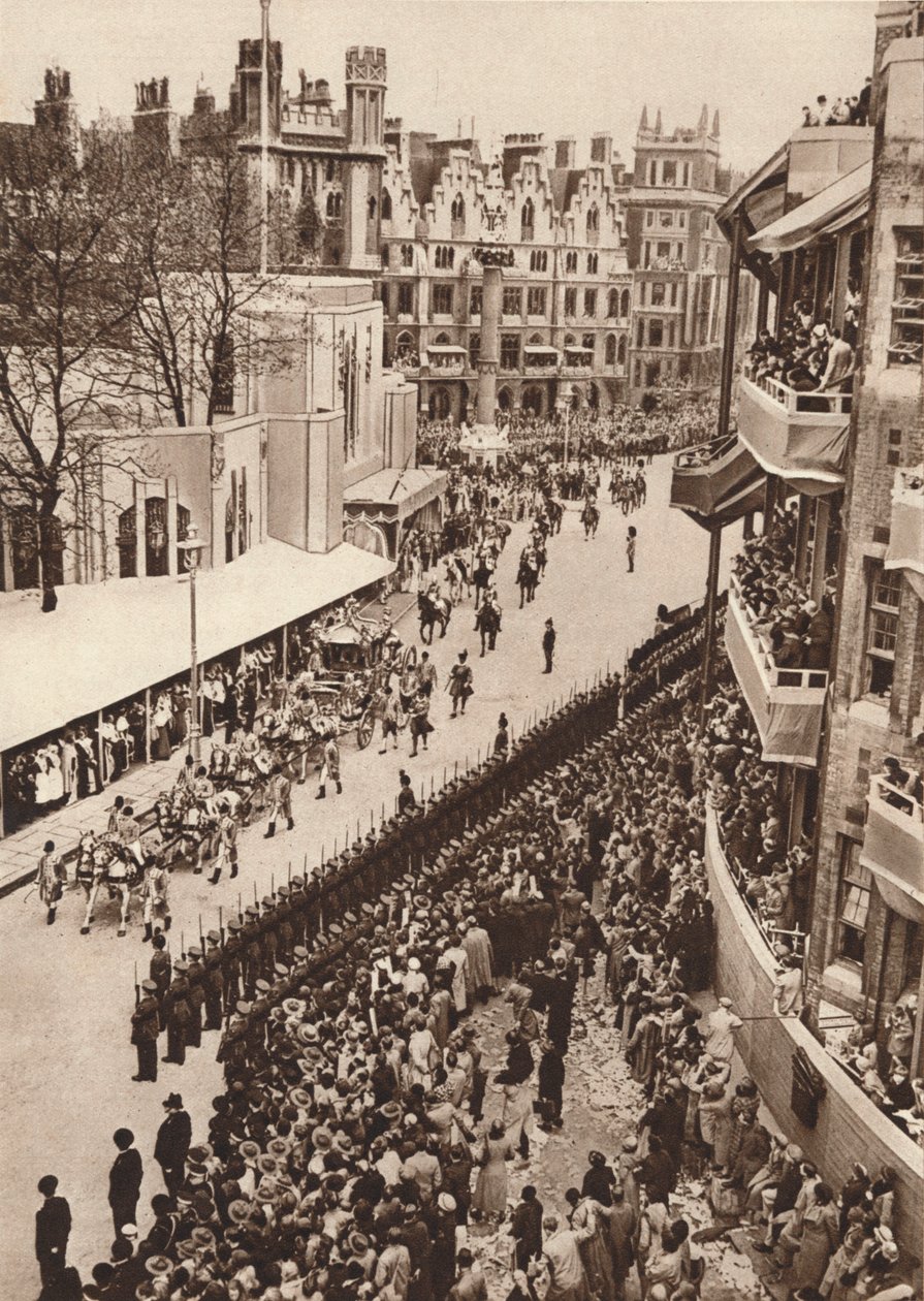 The State Coach Leaves Westminster Abbey After the Coronation of King George VI, 1937 by Unbekannt