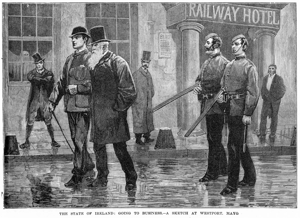 The State of Ireland: Going to Business - a Sketch at Westport, Mayo, 19th Century by Unbekannt