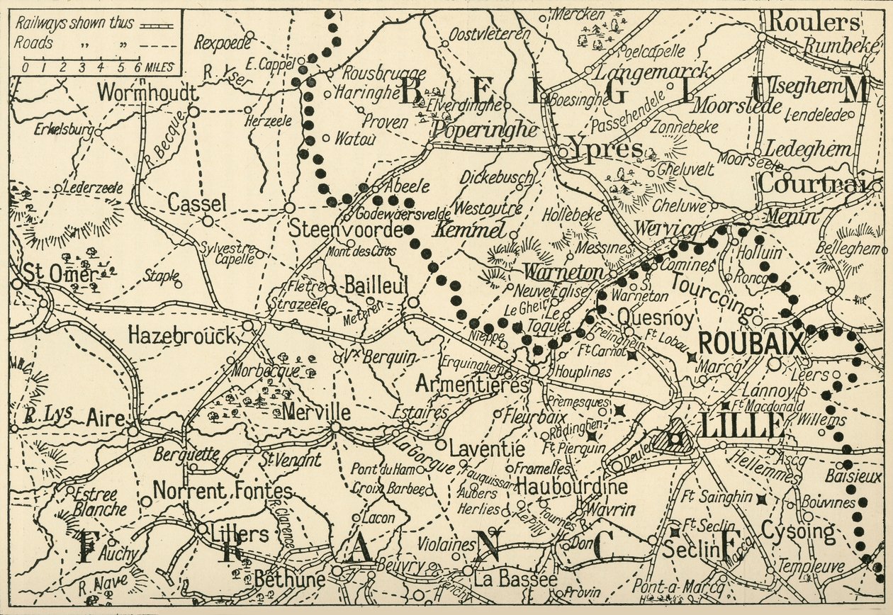 The Theatre of War in Flanders, 1914, c1920 by Unbekannt