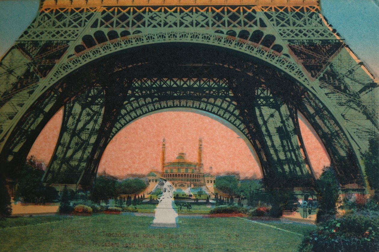 The Trocadéro Seen Under the Eiffel Tower, Paris by Unbekannt