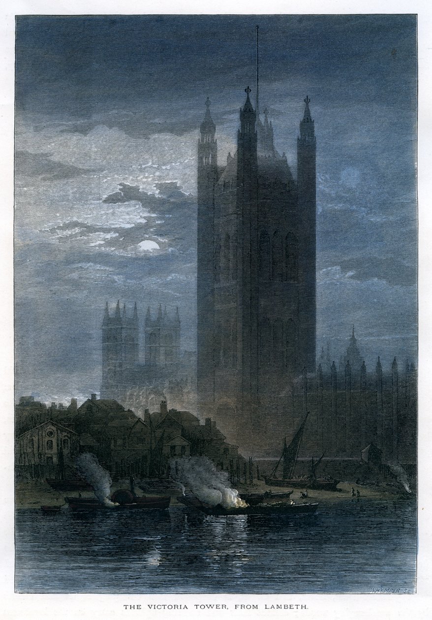 The Victoria Tower, from Lambeth by Unbekannt