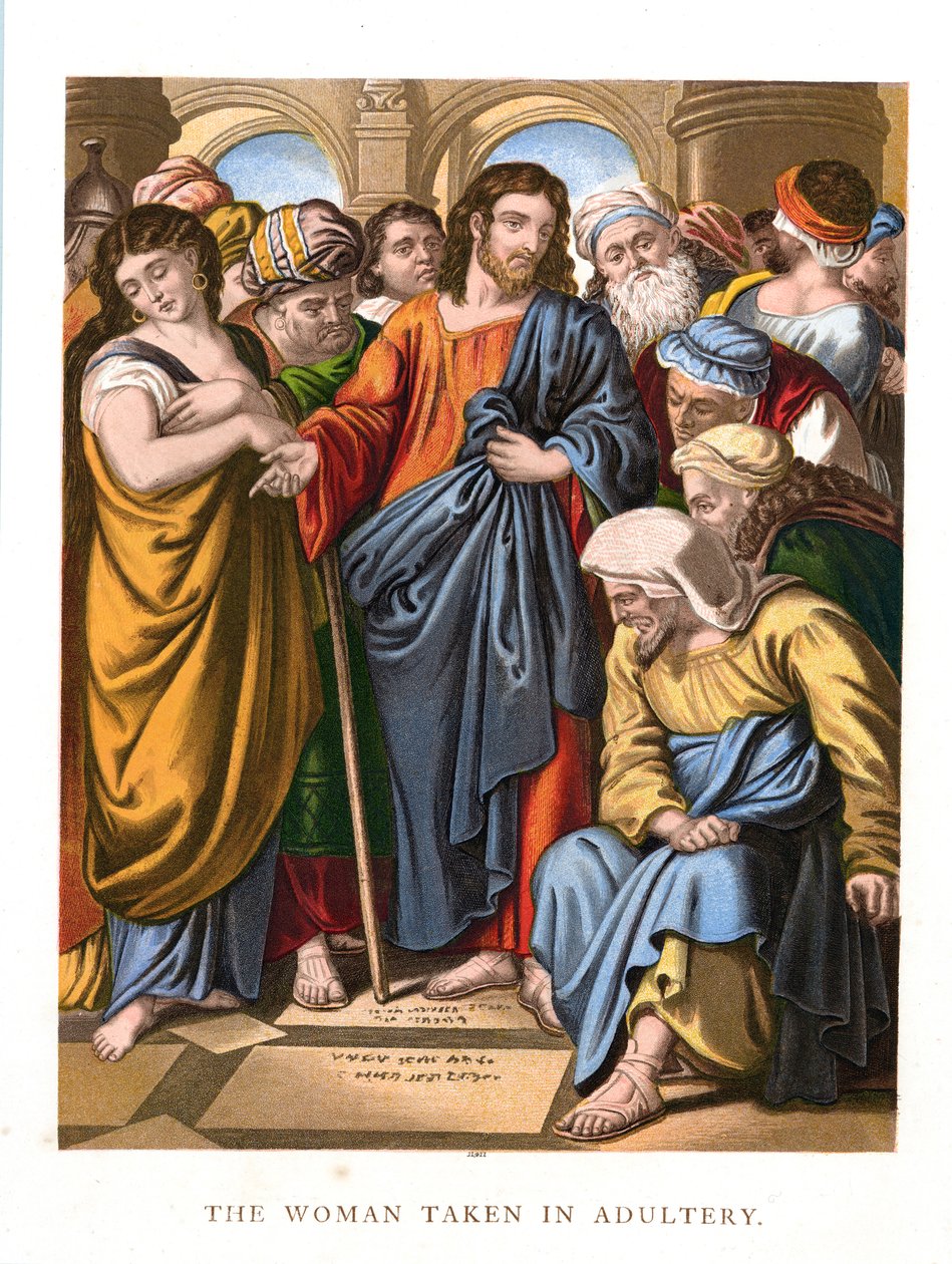 The Woman Taken in Adultery, c. 1860 by Unbekannt