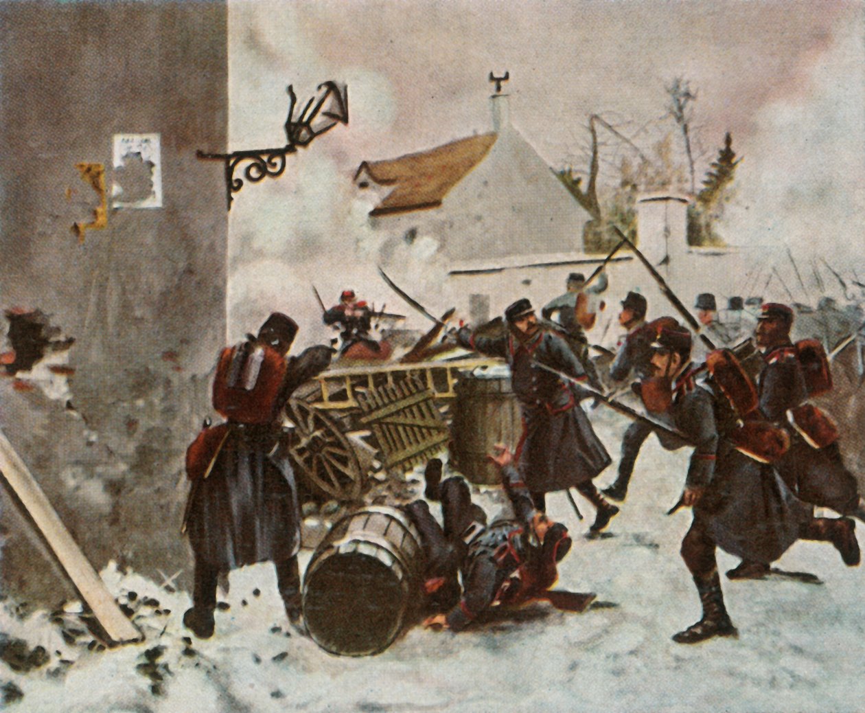 The Württemberg Division at Champigny by Unbekannt