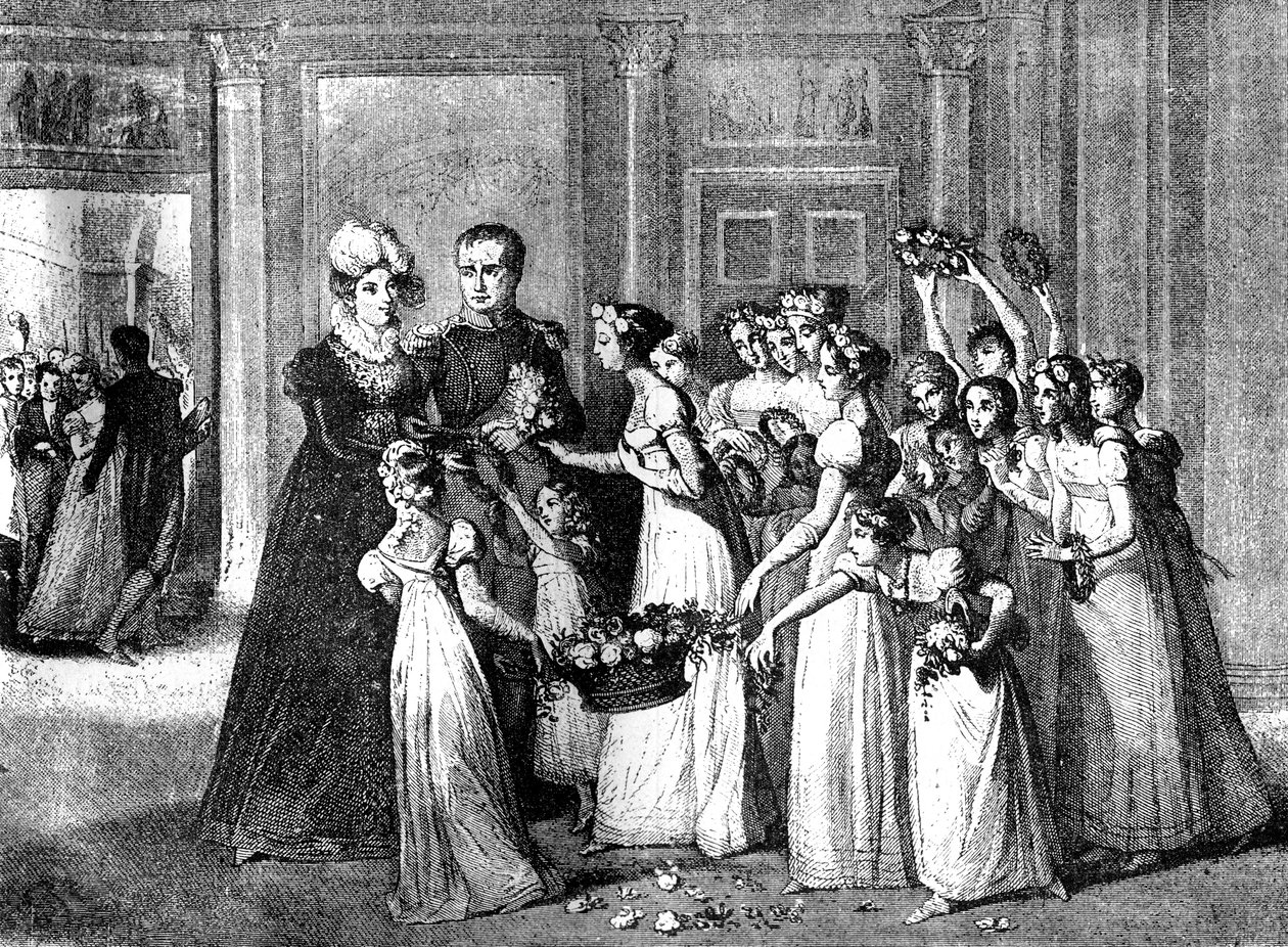 The arrival of Marie-Louise in Compiègne, France by Unbekannt