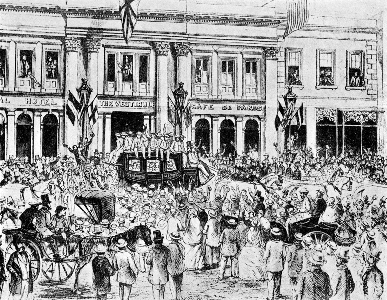 The arrival of the first English cricket team in Australia, 1861-1912 by Unbekannt