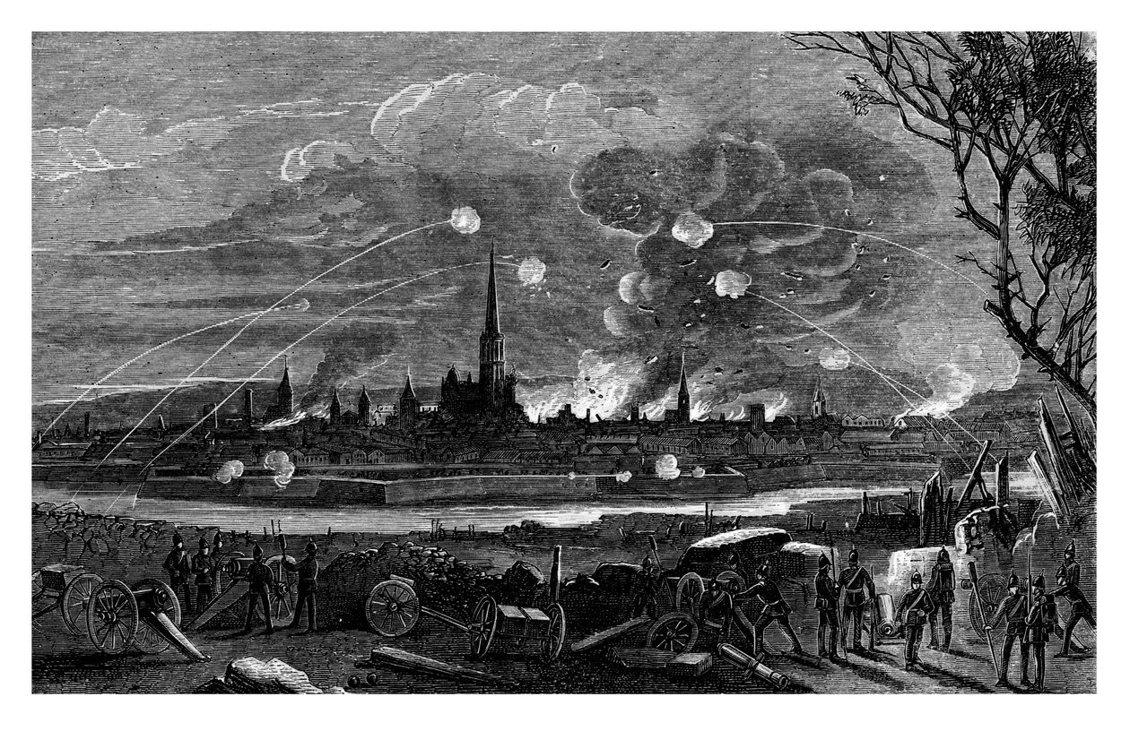 The bombardment of Strasburg, France, 1875 by Unbekannt