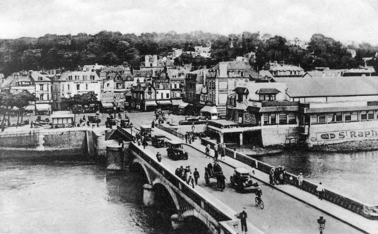 The Bridge on the River Touques, Trouville, France by Unbekannt