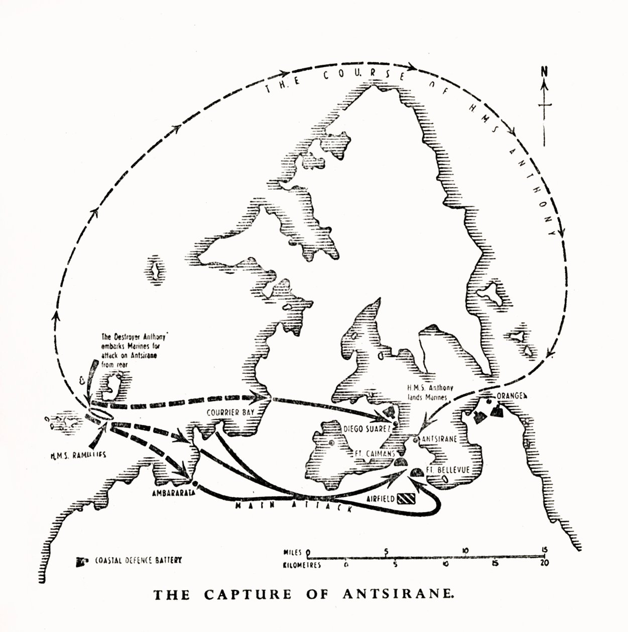 The Capture of Antsiranana, Madagascar, by the Royal Marines, World War II by Unbekannt