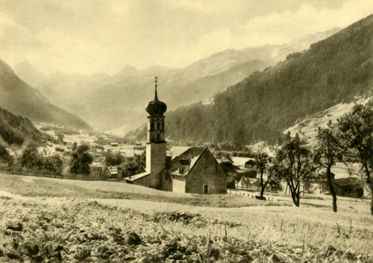 The Church of Sankt Nikolaus at Gortipohl, Austria by Unbekannt