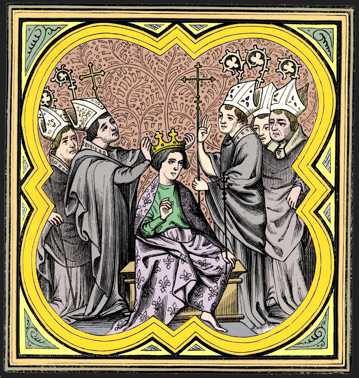 The coronation of Charlemagne, 14th century by Unbekannt