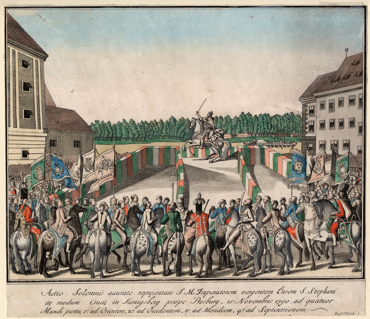 The Coronation of Emperor Leopold II as King of Hungary in Pressburg on November 15, 1790 by Unbekannt