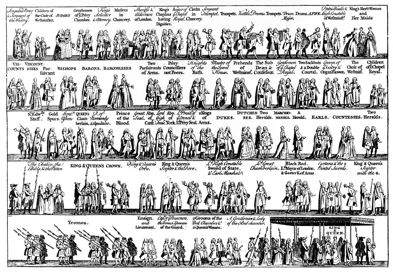 The coronation procession of George II by Unbekannt