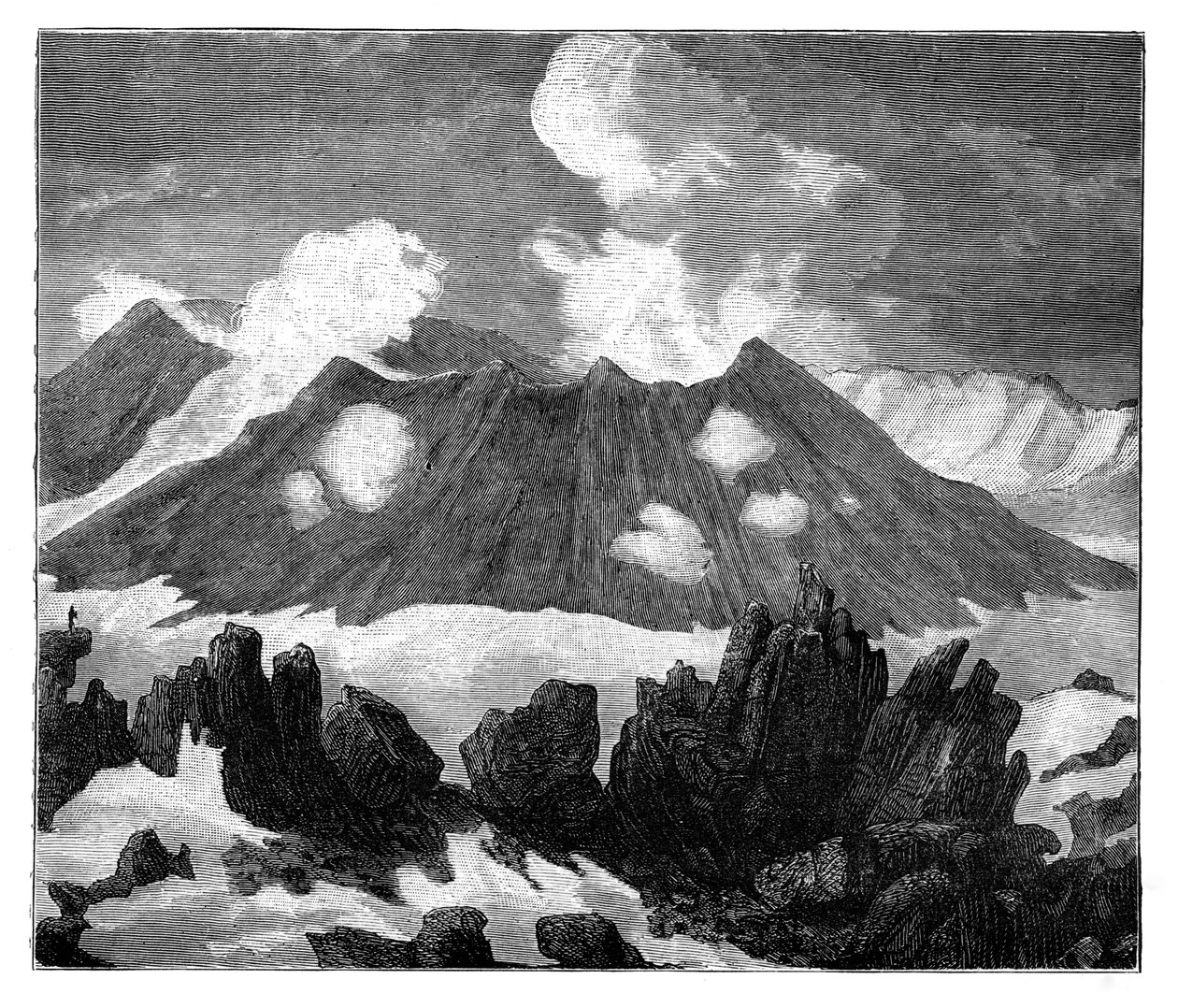 The crater of the volcano Hekla, Iceland, c1890 by Unbekannt