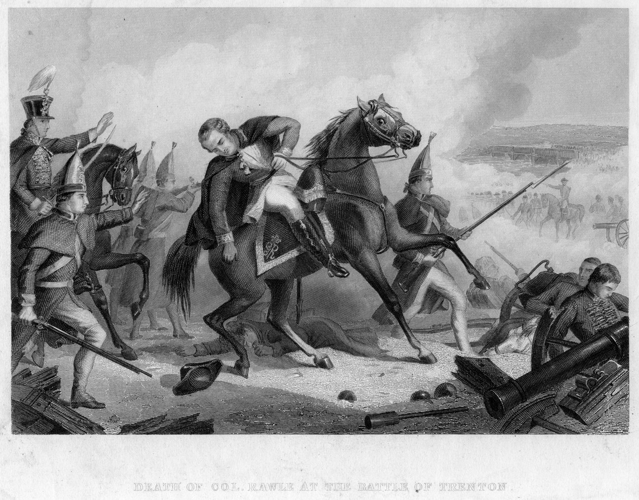 The Death of Colonel Rawle at the Battle of Trenton by Unbekannt