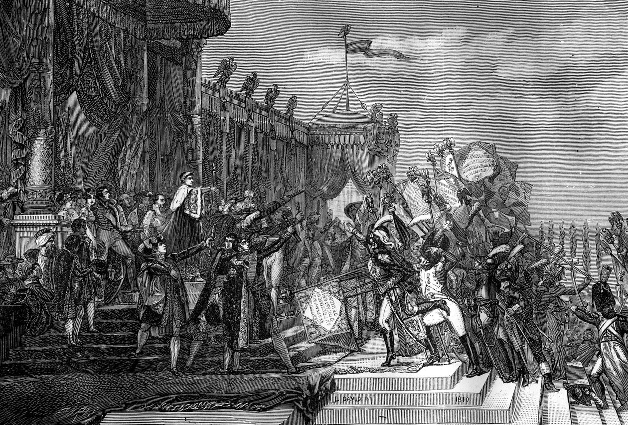 The Distribution of the Eagle Standards, Paris, 5th December 1804 by Unbekannt