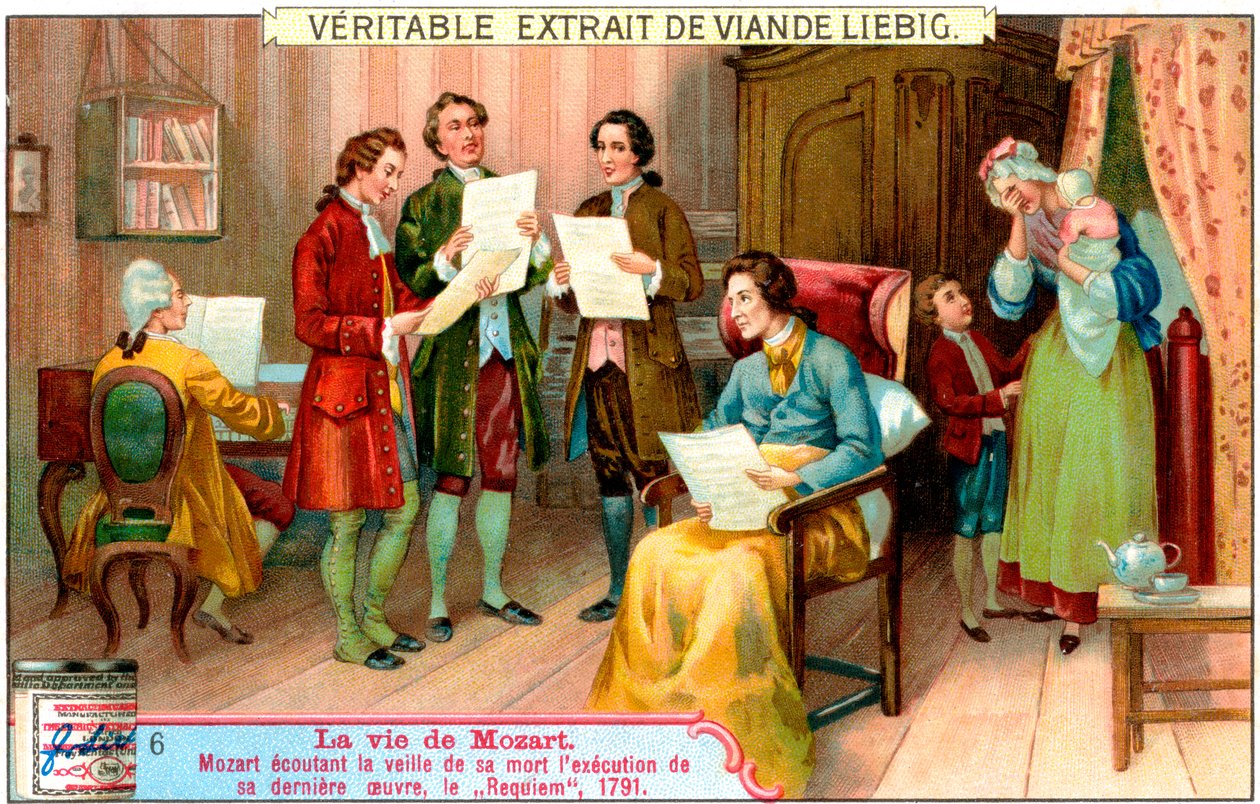 The Dying Mozart Listening to the Performance of His Requiem, 1791 by Unbekannt
