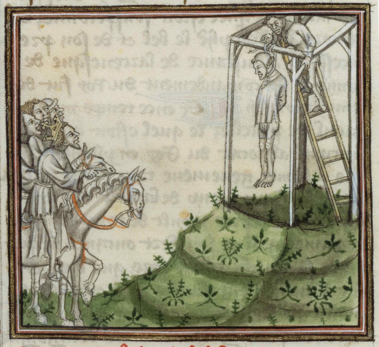 The Execution of Enguerrand de Marigny. From Grandes Chroniques de France by Unbekannt