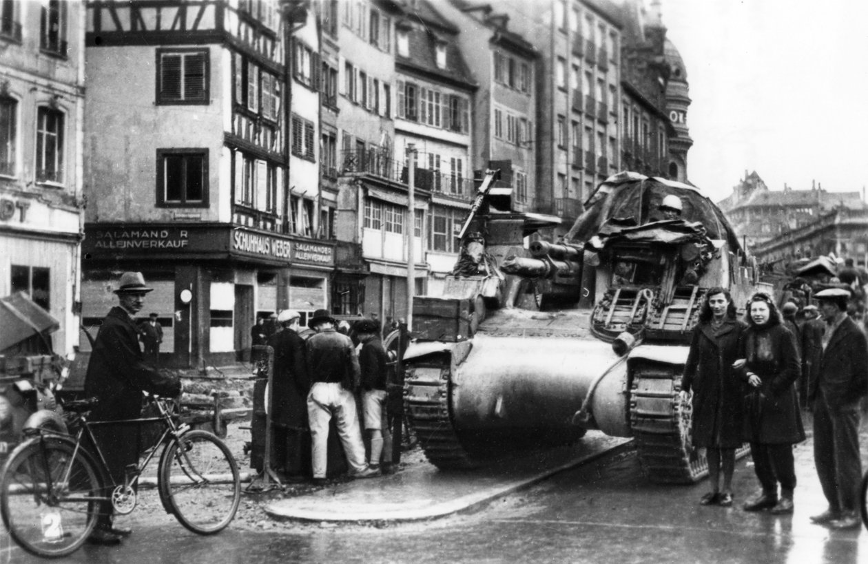 The First Allied Tanks Arrive in Strasbourg, Alsace, November 1944 by Unbekannt