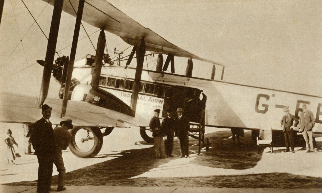 The First Indian Air Mail Arrives at Croydon Airport, South London by Unbekannt