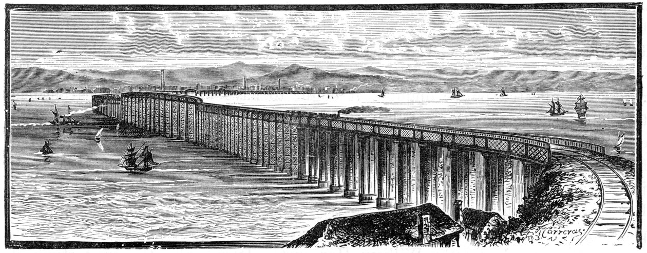 The First Tay Bridge from the South, Scotland by Unbekannt