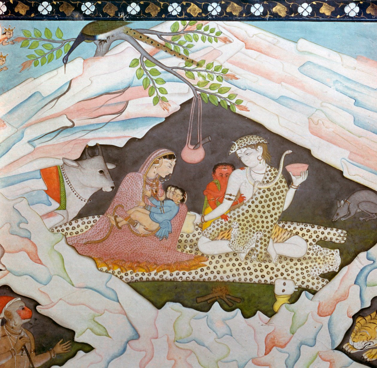The Holy Family Seated in a Cave on Mount Kailasa by Unbekannt