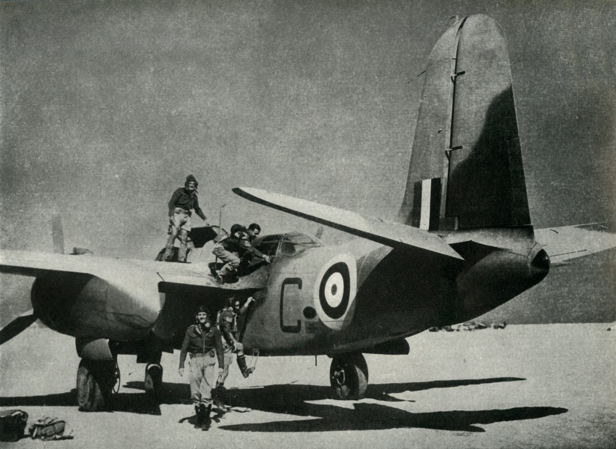 The Hot Sun Streams Down on a Desert Landing Ground, c1942-1943, 1945 by Unbekannt