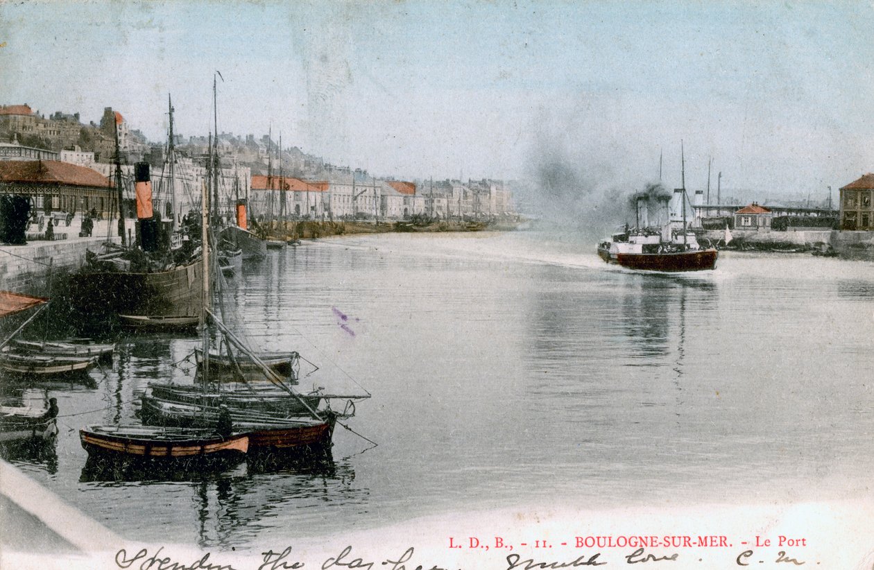 The Port at Boulogne, France by Unbekannt