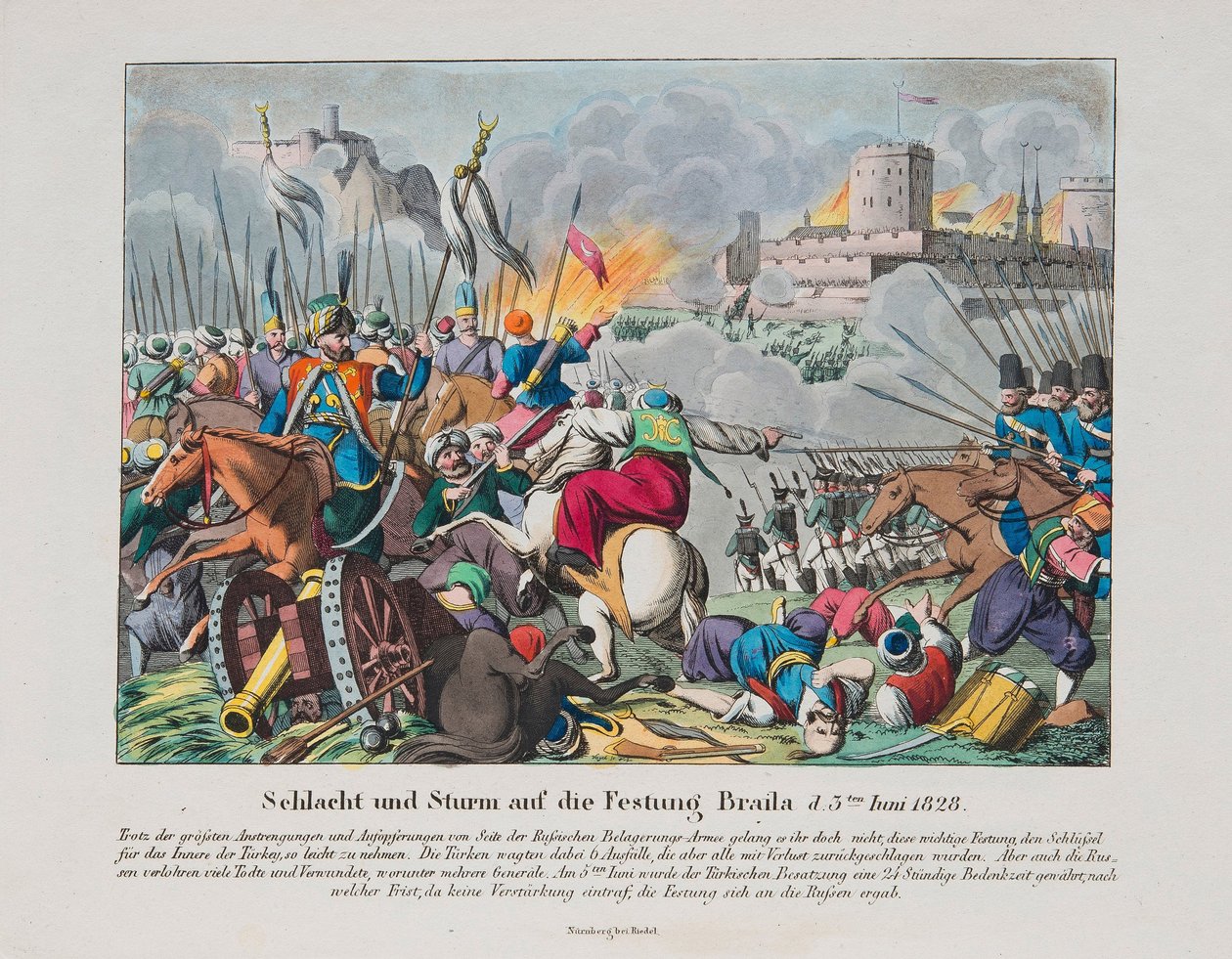 The Storming of the Brailov Fortress on June 15, 1828 by Unbekannt