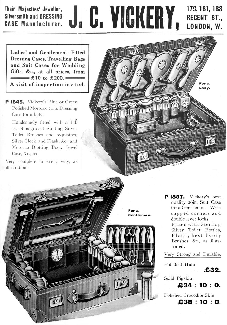 Their Majesties Jeweller, Silversmith and Dressing Case Manufacturer - J. C. Vickery by Unbekannt