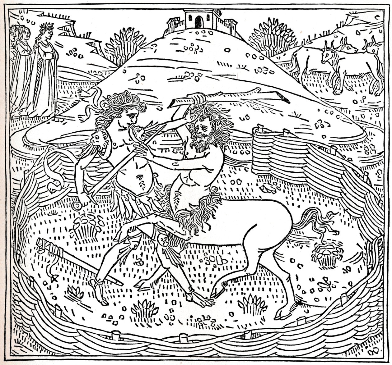 Theseus and the Centaur, Plutarch: Vitae Parallelae by Unbekannt