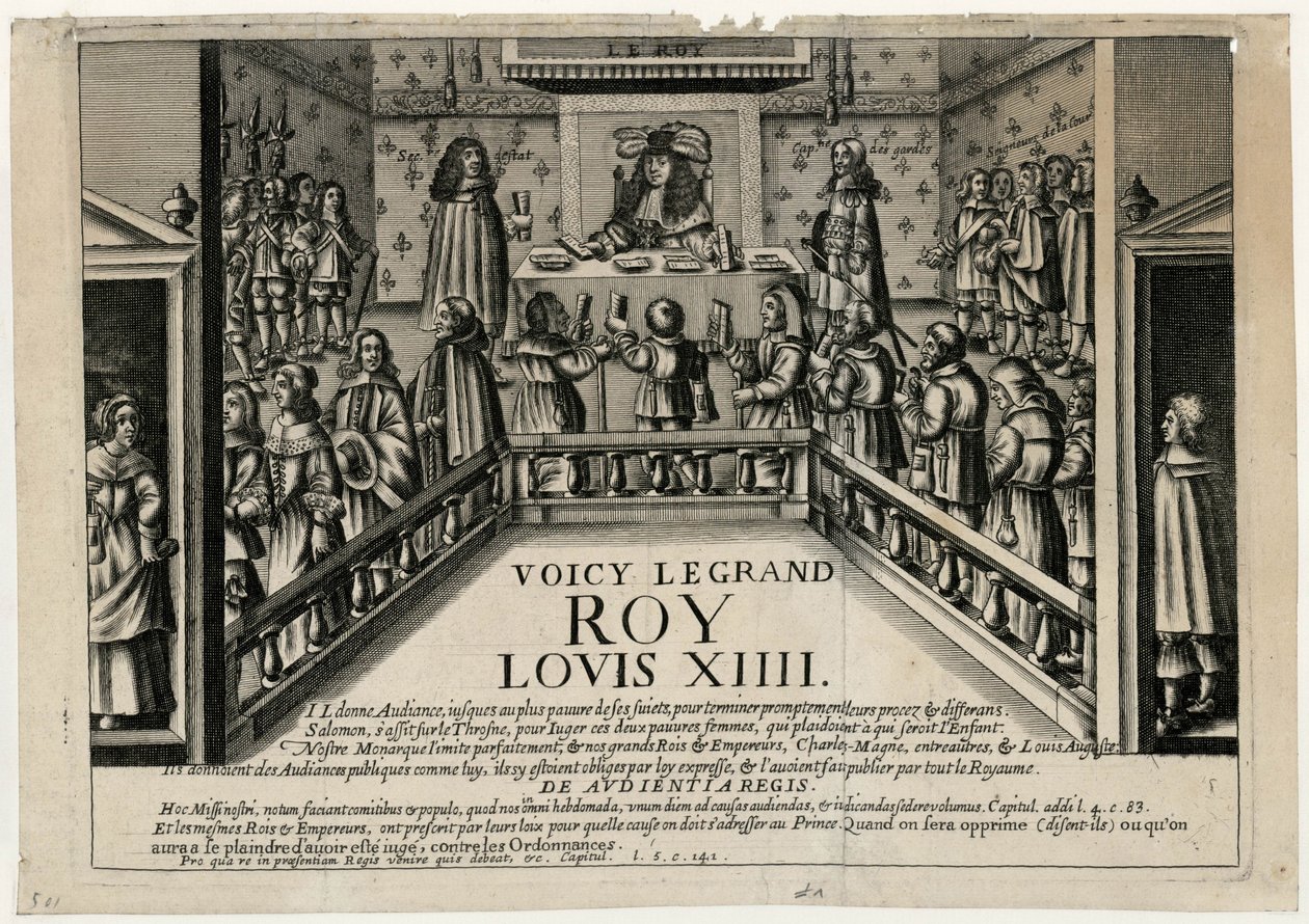 The Good King Louis XIV Giving a Public Audience, 1668 by Unbekannt