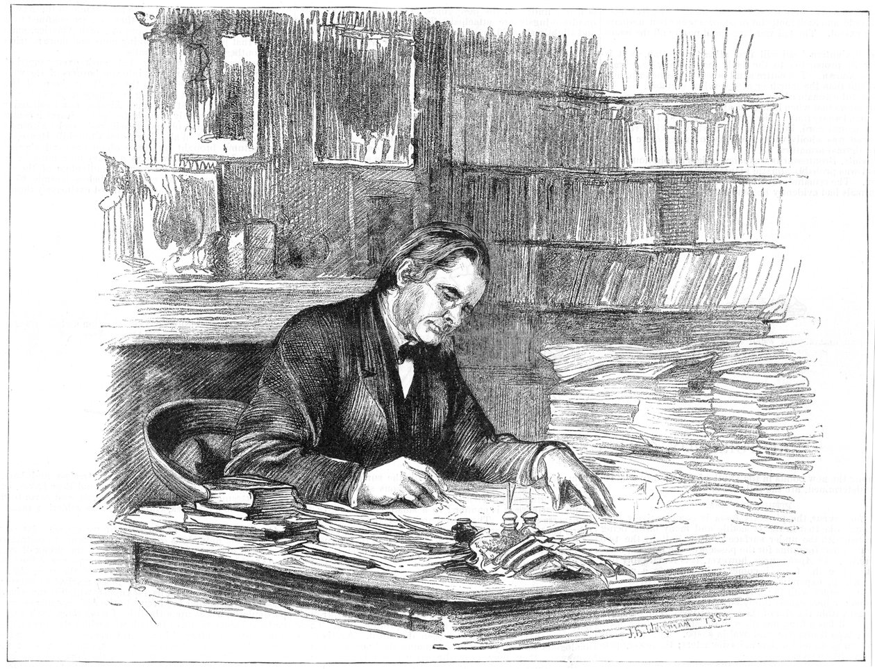 Thomas Henry Huxley at his desk, 1882-1883 by Unbekannt