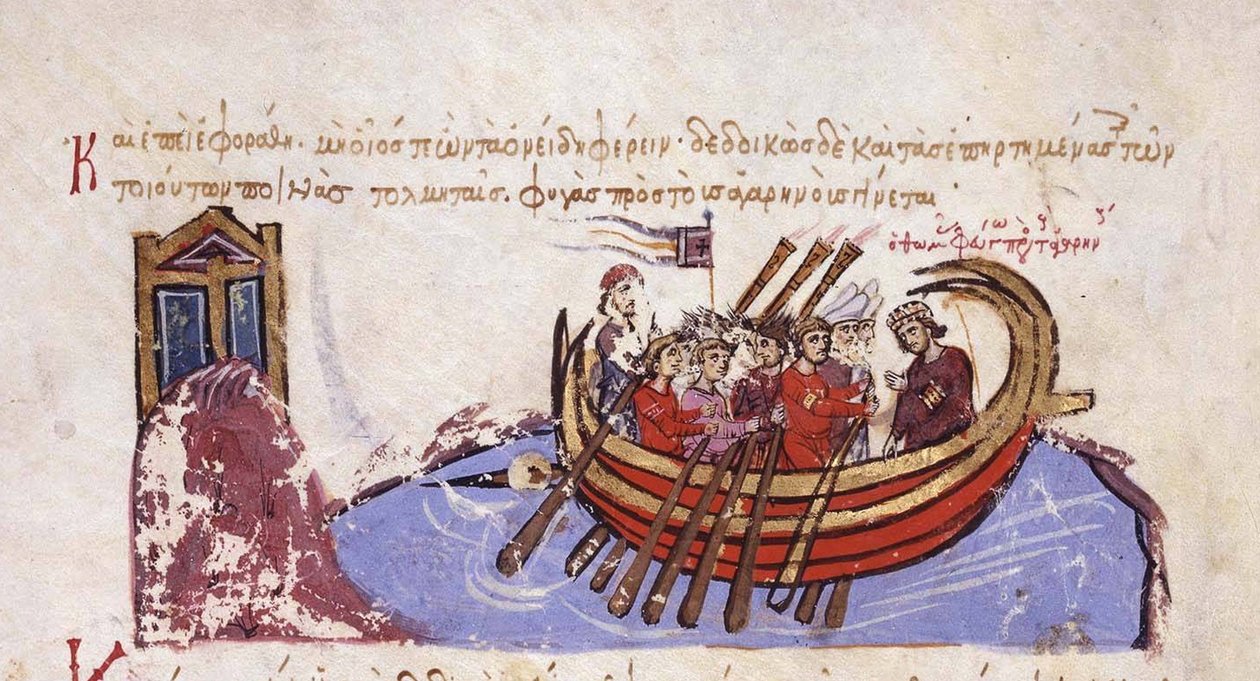 Thomas the Slav flees to the Arabs Miniature from the Madrid Skylitzes by Unbekannt