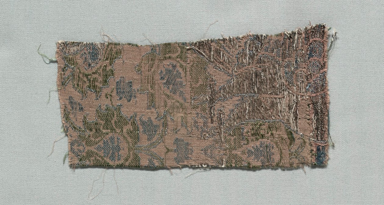 Three Fragments of Italian Gothic Silk by Unbekannt