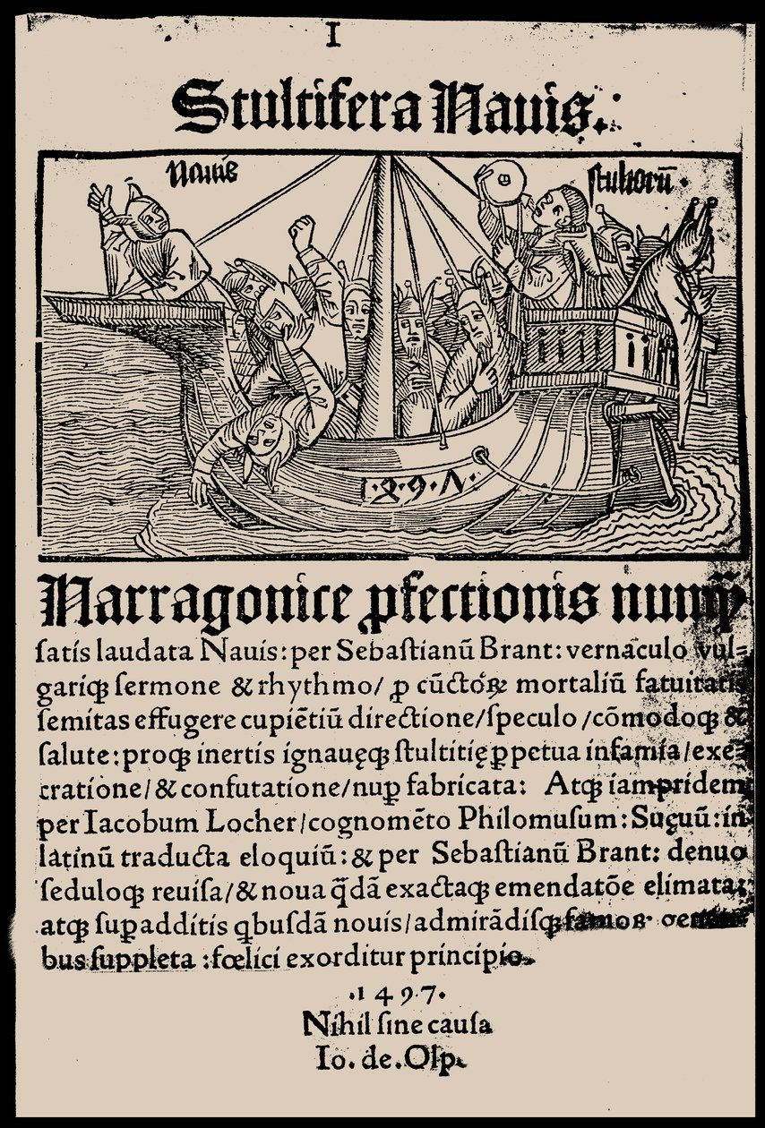 Title page of the book Ship of Fools by Sebastian Brant by Unbekannt