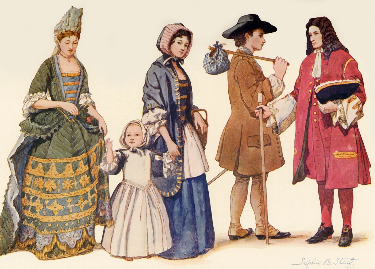 Traditional Clothing in the Reigns of James II - William and Mary 1685-1700 by Unbekannt